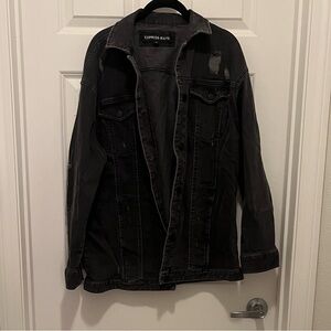 Express Black Boyfriend Denim Jacket
